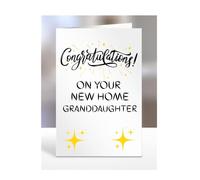 Congratulations on your new home Granddaughter Card, New House, Gifts for Men, Women, Presents for Man, Woman or Person, Greetings Card, A5-125_101