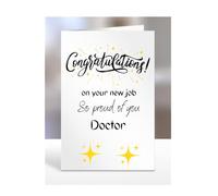 Congratulations on your new job card for Doctor, Gifts for Men or Women, Presents for Christmas, Greetings Card, Him, Her, Female, Male,A5-109_67