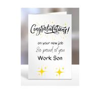 Congratulations on your new job card for Work Son, Gifts for Men or Women, Presents for Christmas, Greetings Card, Him, Her, Female, Male,A5-109_209