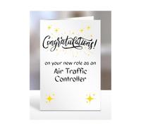 Congratulations on your new role as Air Traffic Controller card, for men, women, colleague, boss, manager, supervisor, friend, gifts or presents, A5-222a_29