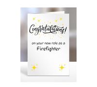Congratulations on your new role as Firefighter card, for men, women, colleague, boss, manager, supervisor, friend, gifts or presents, A5-222b_22