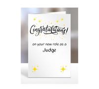 Congratulations on your new role as Judge card, for men, women, colleague, boss, manager, supervisor, friend, gifts or presents, A5-222b_145