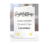 Congratulations on your promotion card, for Caretaker, gifts for men, women, him, her, female, male, presents for Christmas, new, so proud of you, A5-170_43