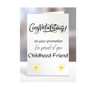 Congratulations on your promotion card, for Childhood Friend, gifts for men, women, him, her, female, male, presents for Christmas, new, so proud of you, A5-170_50