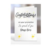Congratulations on your promotion card, for Step Bro, gifts for men, women, him, her, female, male, presents for Christmas, new, so proud of you, A5-170_181