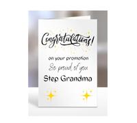 Congratulations on your promotion card, for Step Grandma, gifts for men, women, him, her, female, male, presents for Christmas, new, so proud of you, A5-170_187