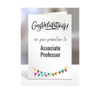 Congratulations on your promotion to Associate Professor card, for men, women, work, employee, colleague, boss, present, gifts, cards, A5-352a_23