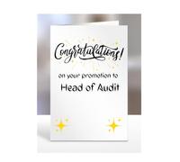 Congratulations on your promotion to Head of Audit, card, gifts, present, for, men, women, colleagues, boss, manager, friend, supervisor, work, A5-236_14