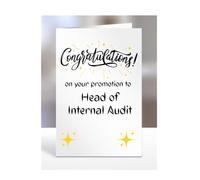 Congratulations on your promotion to Head of Internal Audit, card, gifts, present, for, men, women, colleagues, boss, manager, friend, supervisor, work, A5-236_161