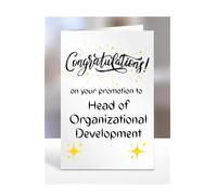 Congratulations on your promotion to Head of Organizational Development, card, gifts, present, for, men, women, colleagues, boss, manager, friend, supervisor, work, A5-236_208