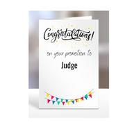 Congratulations on your promotion to Judge card, for men, women, work, employee, colleague, boss, present, gifts, cards, A5-352c_68