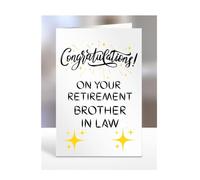 Congratulations on your retirement Brother In Law Card, Gifts for Men, Women, Presents for Retired Man, Woman or Person, Greetings Card, Retire, A5-124_37