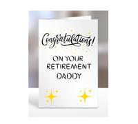 Congratulations on your retirement Daddy Card, Gifts for Men, Women, Presents for Retired Man, Woman or Person, Greetings Card, Retire, A5-124_66
