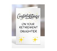 Congratulations on your retirement Daughter Card, Gifts for Men, Women, Presents for Retired Man, Woman or Person, Greetings Card, Retire, A5-124_67
