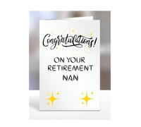Congratulations on your retirement Nan Card, Gifts for Men, Women, Presents for Retired Man, Woman or Person, Greetings Card, Retire, A5-124_147