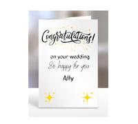 Congratulations on your wedding card for Ally, gifts for men, women, him, her, male, female, presents for christmas, A5-195_11