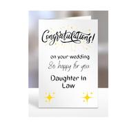 Congratulations on your wedding card for Daughter In Law, gifts for men, women, him, her, male, female, presents for christmas, A5-195_72