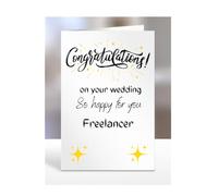 Congratulations on your wedding card for Freelancer, gifts for men, women, him, her, male, female, presents for christmas, A5-195_94