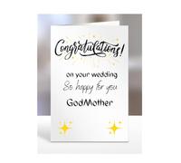 Congratulations on your wedding card for GodMother, gifts for men, women, him, her, male, female, presents for christmas, A5-195_101