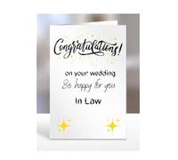 Congratulations on your wedding card for In Law, gifts for men, women, him, her, male, female, presents for christmas, A5-195_131