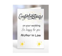 Congratulations on your wedding card for Mother In Law, gifts for men, women, him, her, male, female, presents for christmas, A5-195_154