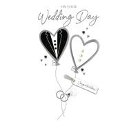 Congratulations On Your Wedding Day Hand-Finished Champagne Wedding Card JGS773