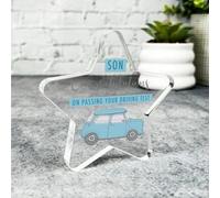 Congratulations Passing Driving Test Present Son Car Star Plaque Keepsake Gift - Small Gifts For Him For Her, Present, Acrylic Plaque, Unqiue Gift, Ornament, Décor, Plaque, trinket, Keepsake Gift