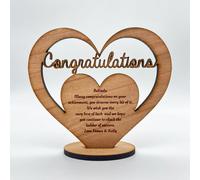 Congratulations Poem Any Occasion Heart Engraved Keepsake Personalised Gift | Personalised Congratulations Gift | Congratulations Gifts | Congratulations Gift | Keepsake Gift | Wooden Engraved Trinket