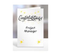 Congratulations Project Manager card, gifts for men, women, colleagues, boss, manager, son, daughter, grandson, presents for christmas, A5-243c_65