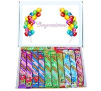 Congratulations Retro Sweet Hamper | Millions Sweet Box With 11 Items (705g) A Million Ways to Indulge with a Variety of Millions Tubes A Nostalgic Candy Treat