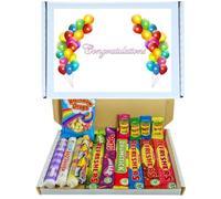 Congratulations Retro Sweet Hamper | Ultimate Retro Sweet Gift Box with 20 Assorted Classic Confectioneries for Graduation gifts, work achievements, new beginnings, or just showing someone you care