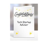 Congratulations Tech Startup Advisor card, gifts for men, women, colleagues, boss, manager, son, daughter, grandson, presents for christmas, A5-243c_227