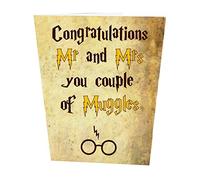 Congratulations to Mr and Mrs You Couple of Muggles Wedding Card