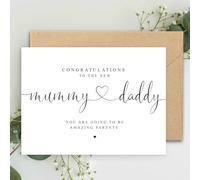 Congratulations to the new Parents Mummy Daddy A5 Greeting Card with envelope New Baby Card, New Baby Arrival Card, New Parents card Mum Dad
