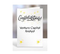 Congratulations Venture Capital Analyst card, gifts for men, women, colleagues, boss, manager, son, daughter, grandson, presents for christmas, A5-243c_272
