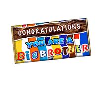 Congratulations You Are a Big Brother Chocolate Bar Wrapper Novelty Gift Present CH-326 (with chocolate)