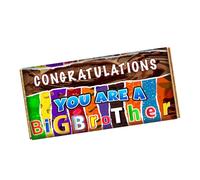 Congratulations You Are a Big Brother Chocolate Bar Wrapper Novelty Gift Present CH-9326 (without chocolate bar (wrapper only))