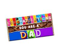 Congratulations you are a Dad Chocolate Bar Wrapper Novelty Gift present for Marriage Wedding Engagement Birthday Baby shower Christmas (#1358) (without chocolate bar)