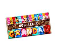 Congratulations you are a Grandad Chocolate Bar Wrapper Novelty Gift present for Marriage Wedding Engagement Birthday Baby shower Christmas (#1341) (without chocolate bar)