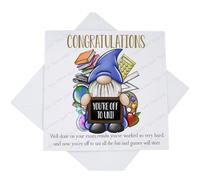 Congratulations You're Off to University Card, Congrats Exam Results Card for Him Her, A Level BTEC College Results Off to Uni with Poem Verse, Gonk Blackboard