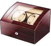 CONGRUI Automatic Watch Winder Box Storage Display Glass Piano Finish Leather Lining