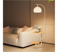 CONGRUI Bedside Lamp Table Next to the Living Room Sofa Retro Wooden Bedroom Study Decoration(White)