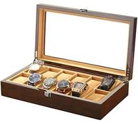 CONGRUI Watch Box 12-Slot Luxury High-End Display With Frame Metal Buckle Suitable For Men's And Women& Jewelry(Brown)