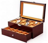 CONGRUI Watch Box Watch Case 20 Grid Watch Box Men's Or Women's Mechanical Quartz Watches Storage Box With Transparent Top Cover Watch Organiser Men