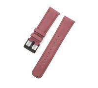 CongYi 20mm 22mm Oil Wax Cowhide Watch Band Retro Genuine Leather Watch Band Women Men Wristwatch Bracelet Universal Watchbands(Rose Pink,22mm)