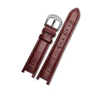 CongYi Genuine Leather Watch Strap Compatible With MK Michael Kors Mike Coles Mk2277 2425 Waterproof Sweat-Proof Notch Watch Band 20mm Wrist Strap(Brown-Steel-K1)