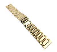CongYi Replacement Stainless Steel Watch Band Glossy Matte Dual Color Butterfly Buckle Belt Watch Strap 16 18 20 21 22 23 24 26mm(Rose gold,21mm)