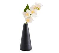 Conical Black Ceramic Bud Vase Handmade Minimalist Floral Vase for Wedding Centerpiece Home Office Desk Decor Modern Tabletop Decoration