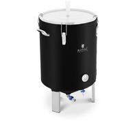 Conical Fermenter 60 L 0 40 °C Stainless Steel With Insulating Jacket - Homebrew Mash Tuns by Royal Catering Black