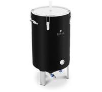 Conical Fermenter 70 L 0 40 °C Stainless Steel With Insulating Cover - Homebrew Mash Tuns by Royal Catering Black